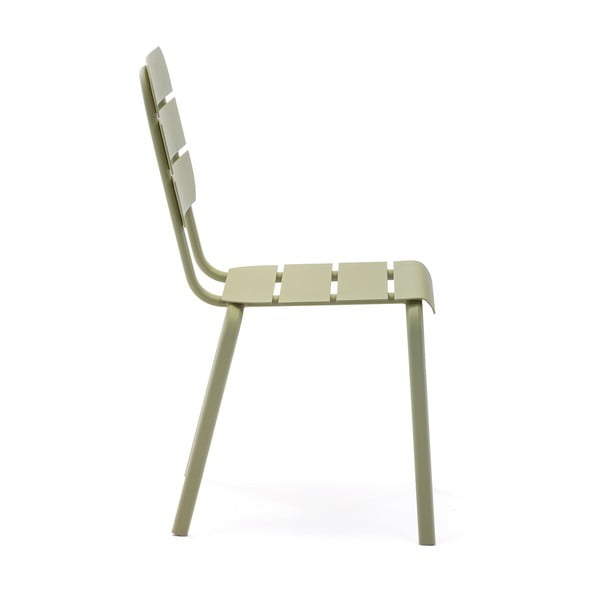 Metalinės sodo kėdės žalios spalvos 4 vnt. Alicante – Ezeis-image-2