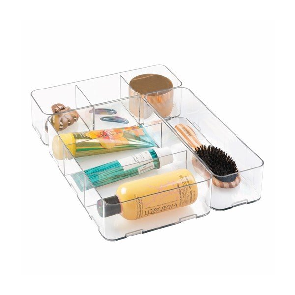3 "InterDesign Clarity" tarpusavyje sujungiamų organizatorių rinkinys
