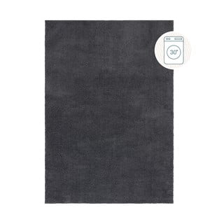 Skalbiamas iš perdirbto pluošto kilimas tamsiai pilkos spalvos 120x170 cm Fluffy – Flair Rugs