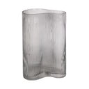 Pilka stiklo vaza PT LIVING Wave, aukštis 27 cm