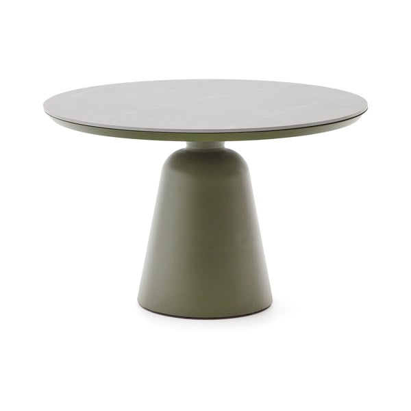 Iš keraminės plokštės apvalios formos sodo valgomojo stalas ø 120 cm Tudons – Kave Home