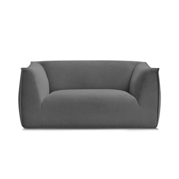Tamsiai pilkos spalvos sofa iš kordinio velveto 170 cm Giorgia – Bobochic Paris