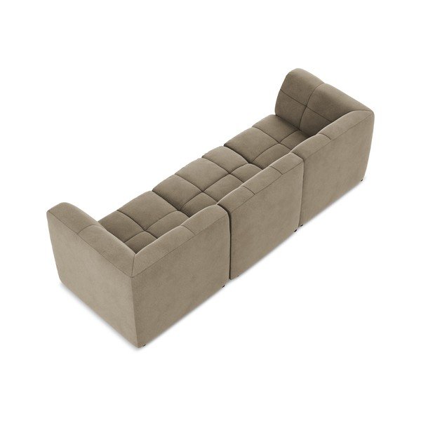 Rudos spalvos sofa iš velveto 255 cm Aloha – Makamii-image-4