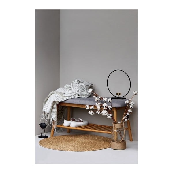 Iš bambuko spintelė batams pilkos spalvos/rudos spalvos su suoliuku Bahari – Wenko-image-1