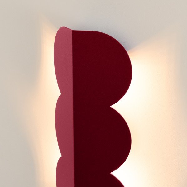 Bordo spalvos iš aliuminio sieninė lempa BISCUIT – Thoro-image-2
