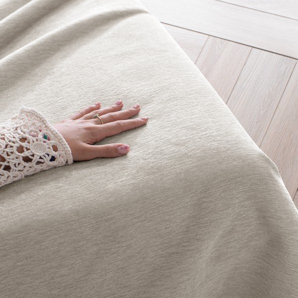 Smėlio spalvos iš šenilino lovatiesė 220x240 cm Talo – Filumi-image-1