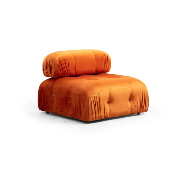 Modulinė sofa oranžinės spalvos iš velveto Bubble – Artie