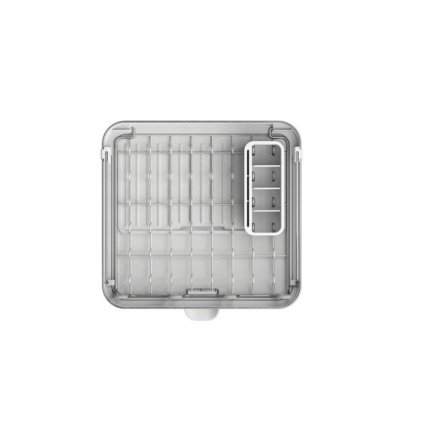 Reguliuojamas sidabrinės spalvos iš plastiko kiaurasamtis 35,5x38 cm Extend Steel Plus – Joseph Joseph-image-4