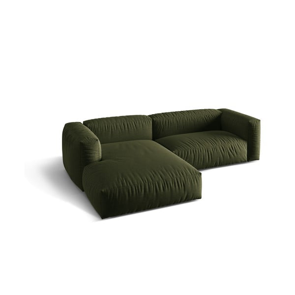 Modulinė kampinė sofa žalios spalvos (su kairiuoju kampu) Martina – Micadoni Home-image-2