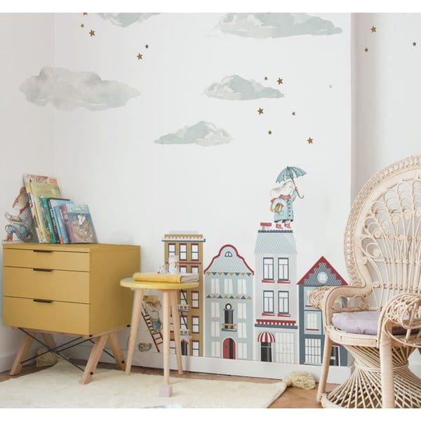Sienų lipdukų su debesų motyvais rinkinys Dekornik-image-1