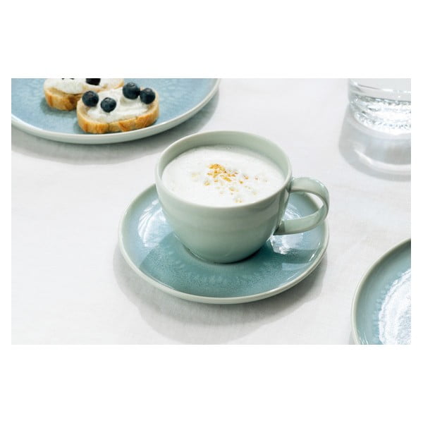 Iš porceliano  puodelis mėlynos spalvos/turkio spalvos kapučino 250 ml Crafted Blueberry – like | Villeroy & Boch-image-1
