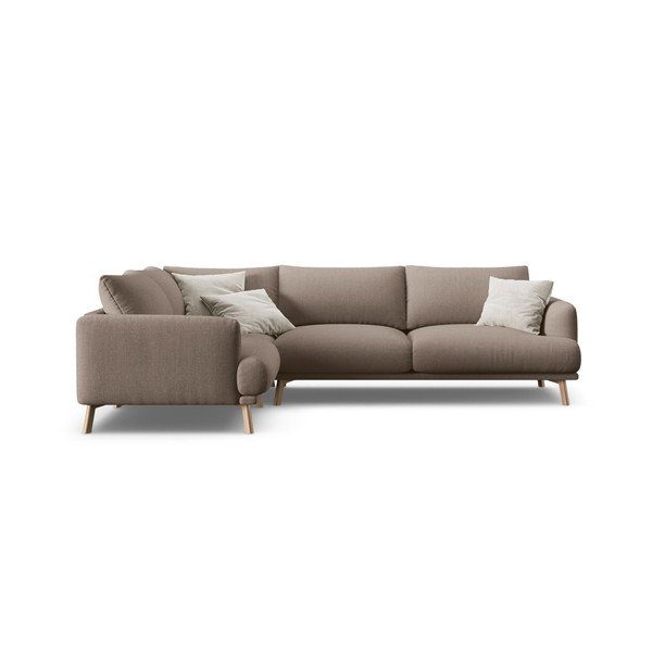 Taupe spalvos kampinė sofa (su kairiuoju kampu/su gultu) Naomi – Micadoni -image-3