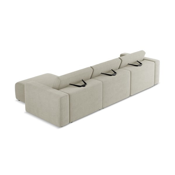 Smėlio spalvos modulinė kampinė sofa (su dešiniuoju kampu) Kalea – Makamii-image-4