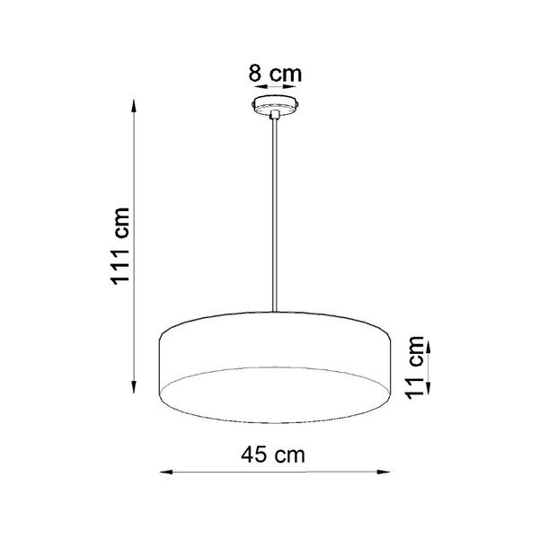 Kabantis šviestuvas pilkos spalvos ø 45 cm Atis – Sollux-image-4