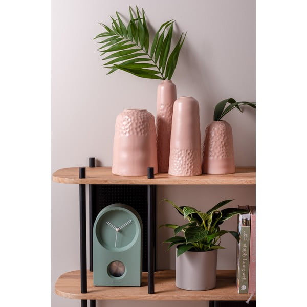 Rožinė keraminė vaza PT LIVING Carve, aukštis 18,5 cm-image-1