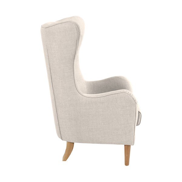 Kreminės spalvos krėslas Max Winzer Miriam Linen-image-4