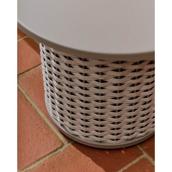 Iš metalo apvalios formos sodo šoninis staliukas ø 50 cm Sedalis – Kave Home-image-2