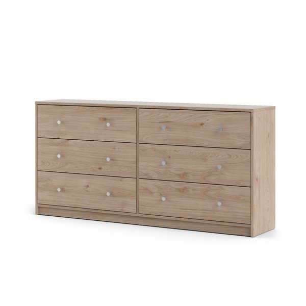 Natūralios spalvos šoninė spintelė 143x68x32 cm May – Tvilum-image-3