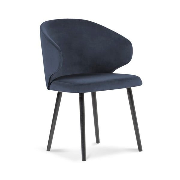 Tamsiai mėlyna valgomojo kėdė su aksomo apmušalais Windsor & Co Sofos Nemesis