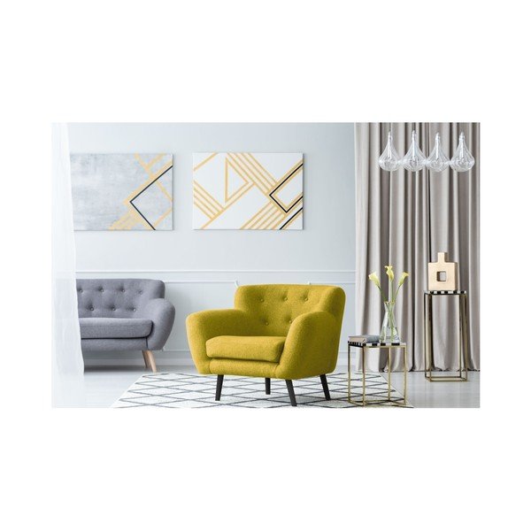 Geltonas fotelis Kooko Home Rock-image-4