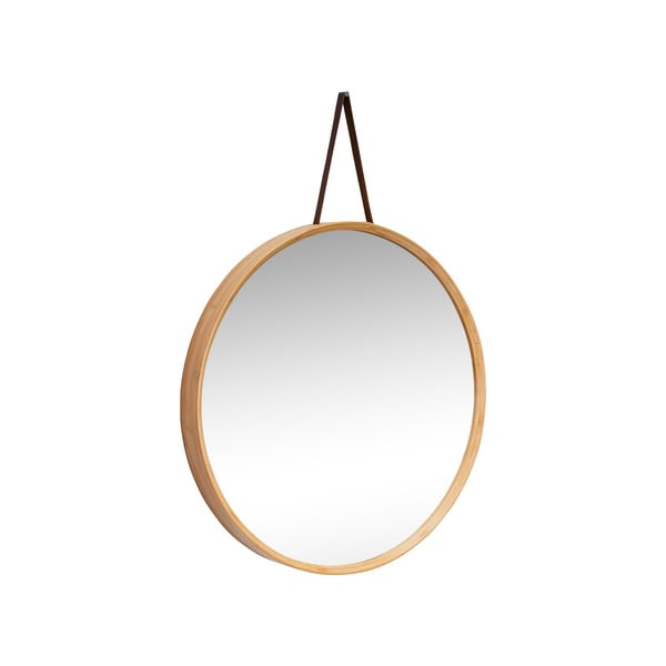 Sieninis veidrodis su bambukiniu rėmu ø 60 cm Mood – Hübsch-image-2