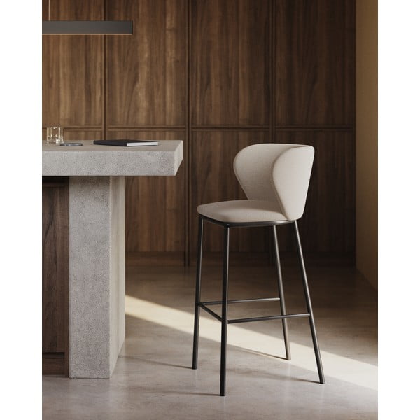 Baro taburetė smėlio spalvos (sėdynės aukštis 65 cm) Ciselia – Kave Home-image-1