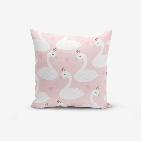 Minimalistiniai pagalvėlių užvalkalai Pink Puan gyvūnų tema, 45 x 45 cm