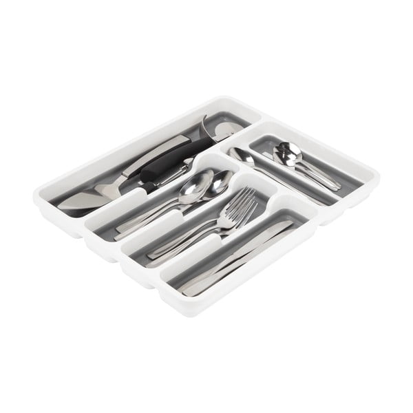 Pilkos ir baltos spalvų neslystantis stalo įrankių organizatorius Addis-image-1