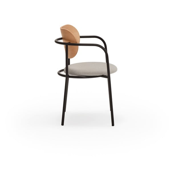 Pilka valgomojo kėdė ąžuolo dekore Eclipse - Teulat-image-4