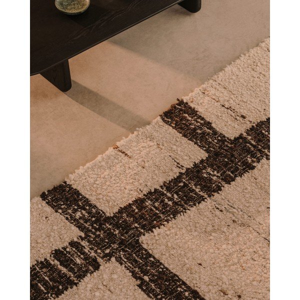 Apverčiamas kreminės spalvos iš vilnos kilimas 160x230 cm Hadin – Kave Home-image-2