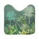 Žalios spalvos iš tekstilės vonios kilimėlis tualetui 45x45 cm Vagabonde – douceur d'intérieur