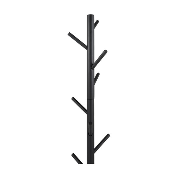 Juodos spalvos iš kaučiukmedžio masyvo palto stovas ø 36x170 cm Bro – Spinder Design-image-3