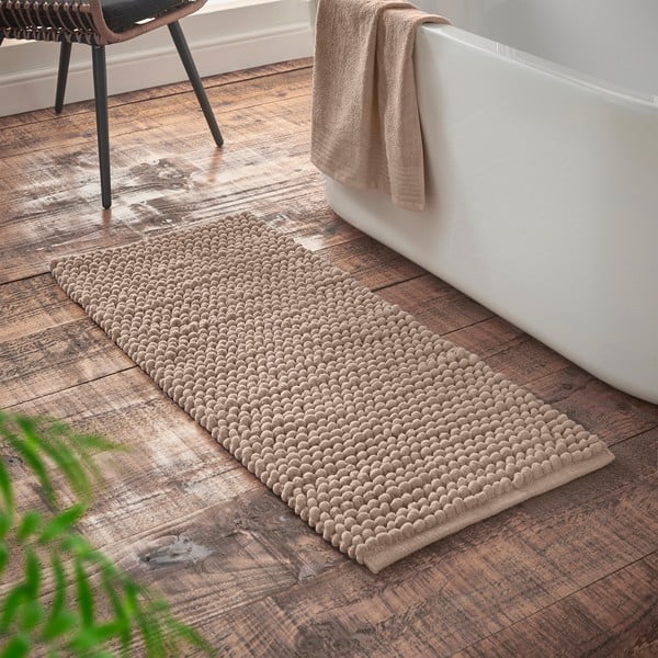 Vonios kilimėlis rudos spalvos 50x120 cm Aspen Bobble – Bianca-image-1