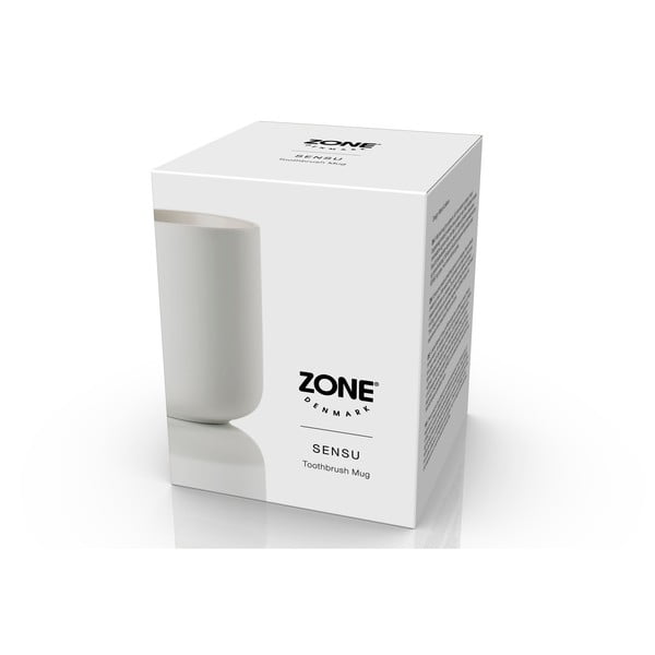 Baltos spalvos iš molio dantų šepetėlio indas Sensu – Zone-image-1