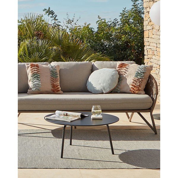 Juodas kavos staliukas Kave Home Ulrich, ⌀ 70 cm-image-1