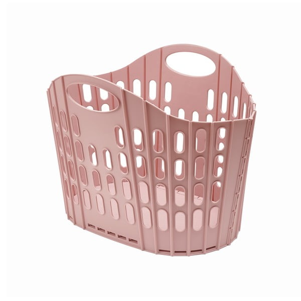 Rožinis skalbinių krepšelis Addis, 38 l