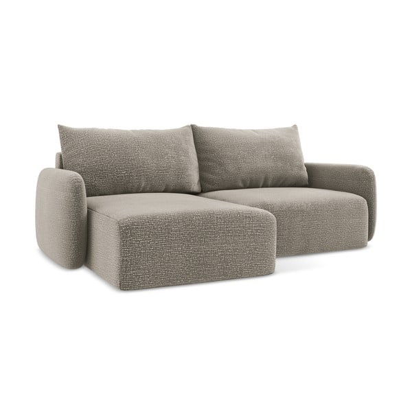 Smėlio spalvos sulankstoma/su sandėliavimo vieta kampinė sofa (su kairiuoju kampu) Kalena – Makamii-image-2