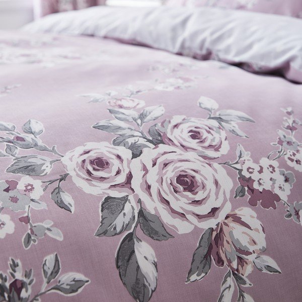 Šviesiai violetinės spalvos patalynė Catherine Lansfield Canterbury Rose, 200 x 200 cm-image-3