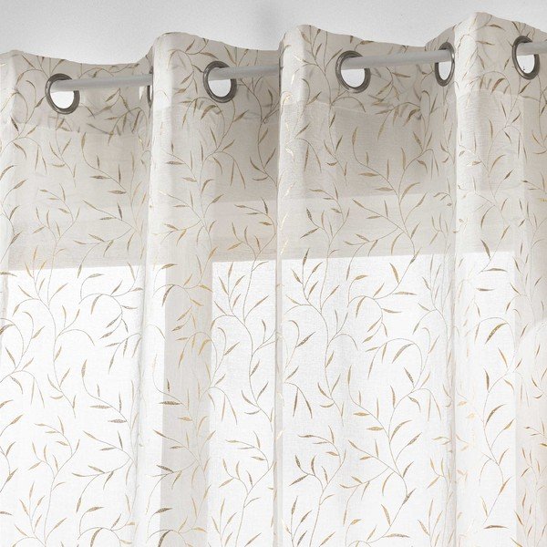 Permatoma užuolaida smėlio spalvos/auksinės spalvos 140x240 cm Maissa – douceur d'intérieur