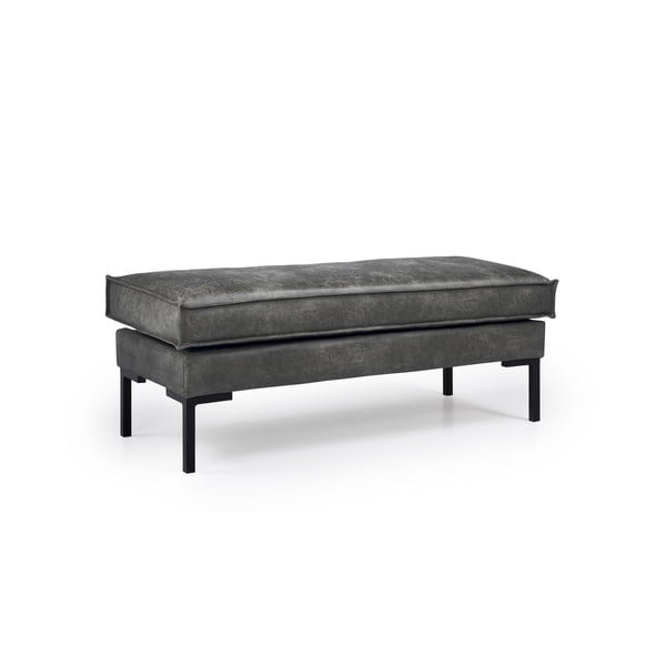 Tamsiai pilkas suoliukas iš dirbtinės odos Scandic Rate-image-2