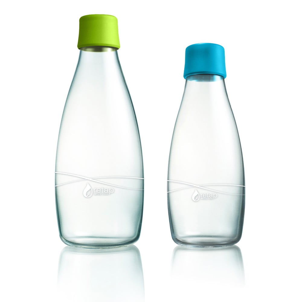 Dviejų "ReTap" buteliukų rinkinys - žalias ir šviesiai mėlynas