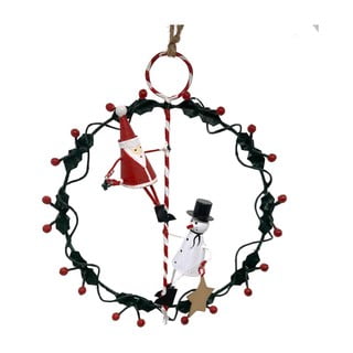 Kalėdų vainikas ø 14 cm Santa & Snowman on Wreath - G-Bork