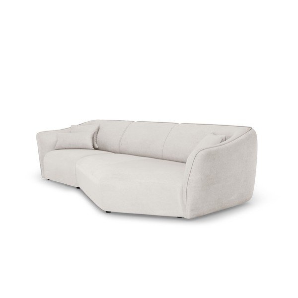 Iš boucle kampinė sofa baltos spalvos Tokyo – Cosmopolitan Design-image-2