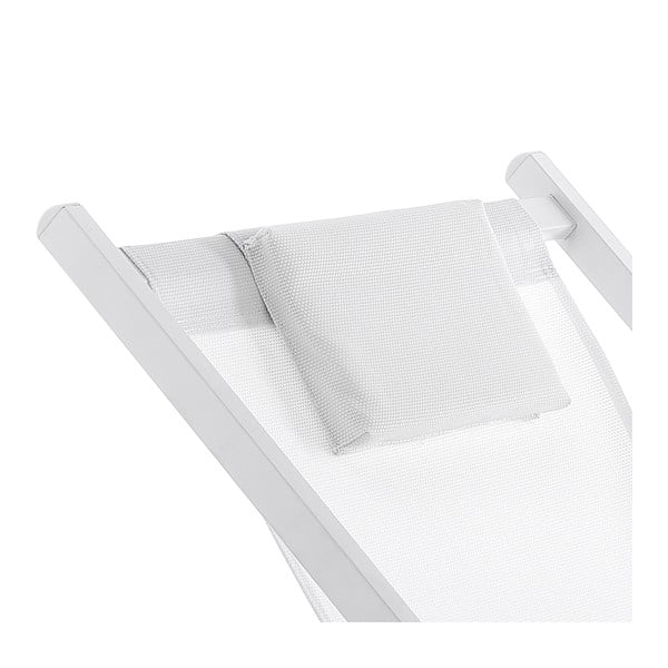 Metalinis sulankstomas sodo šezlongas baltos spalvos Milos – Tomasucci-image-2