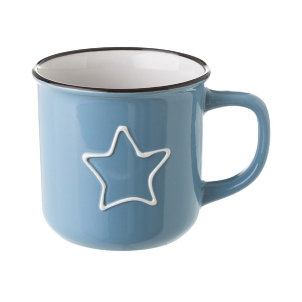 Mėlynas keraminis puodelis Unimasa Star, 325 ml