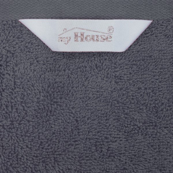 Pilkas medvilninis vonios rankšluostis 140x70 cm Darwin - My House-image-1