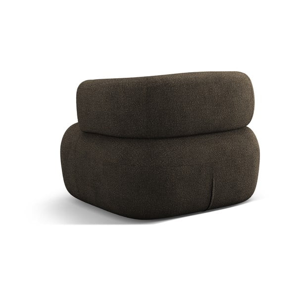 Iš boucle krėslas rudos spalvos Jenny – Micadoni Home-image-2