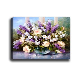 Paveikslas Tablo Center Purple Flowers, 70 x 50 cm