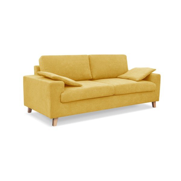 Geltonos spalvos trivietė sofa Cosmopolitan design Caracas-image-1