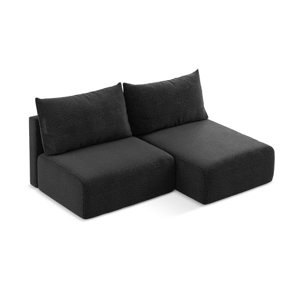Juodos spalvos sulankstoma/su sandėliavimo vieta kampinė sofa (su dešiniuoju kampu) Kalena – Makamii-image-4